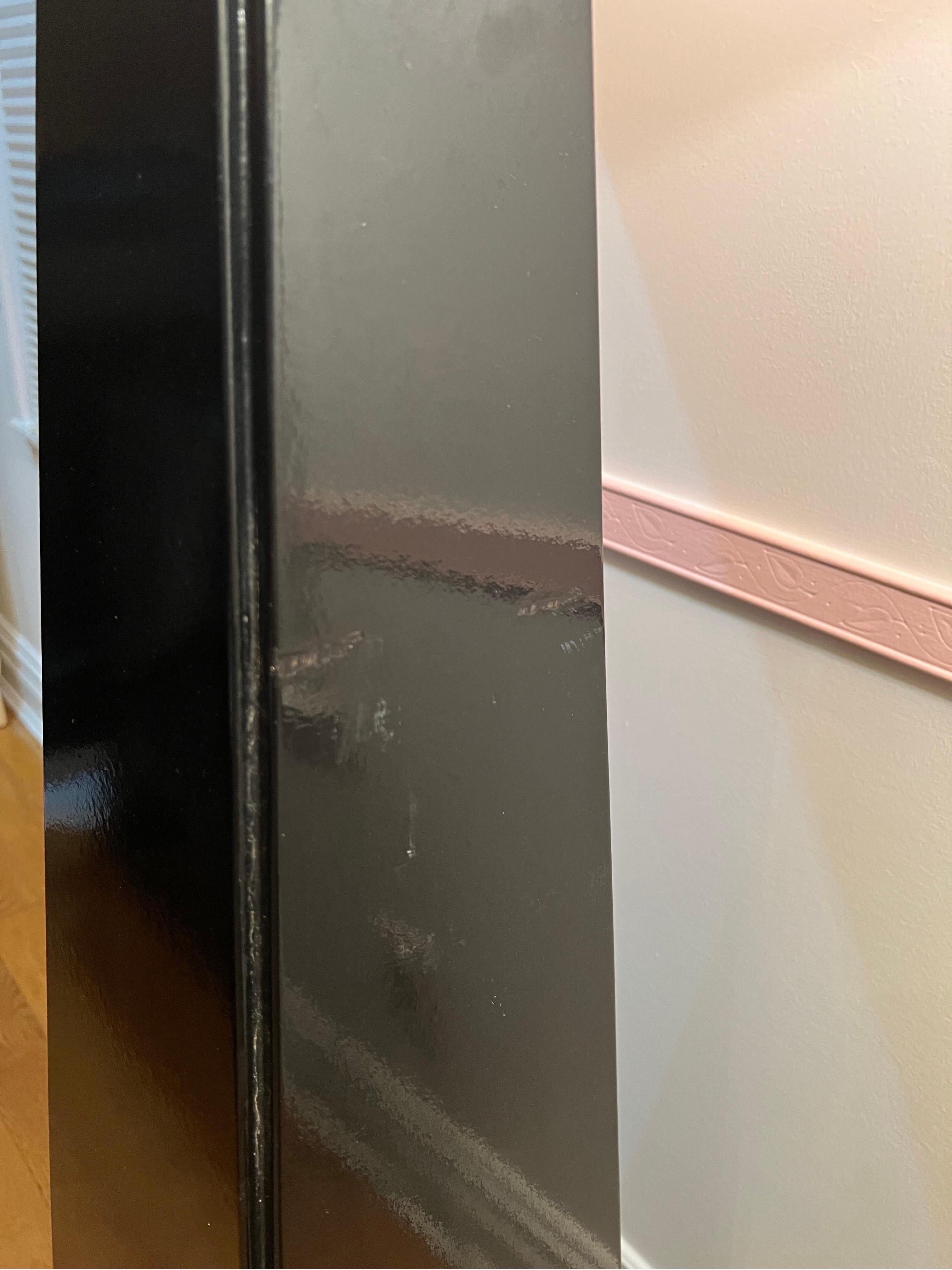 1970 Black Lacquer Lucite Pyramid Floor Lamp attributed to Karl Springer 3