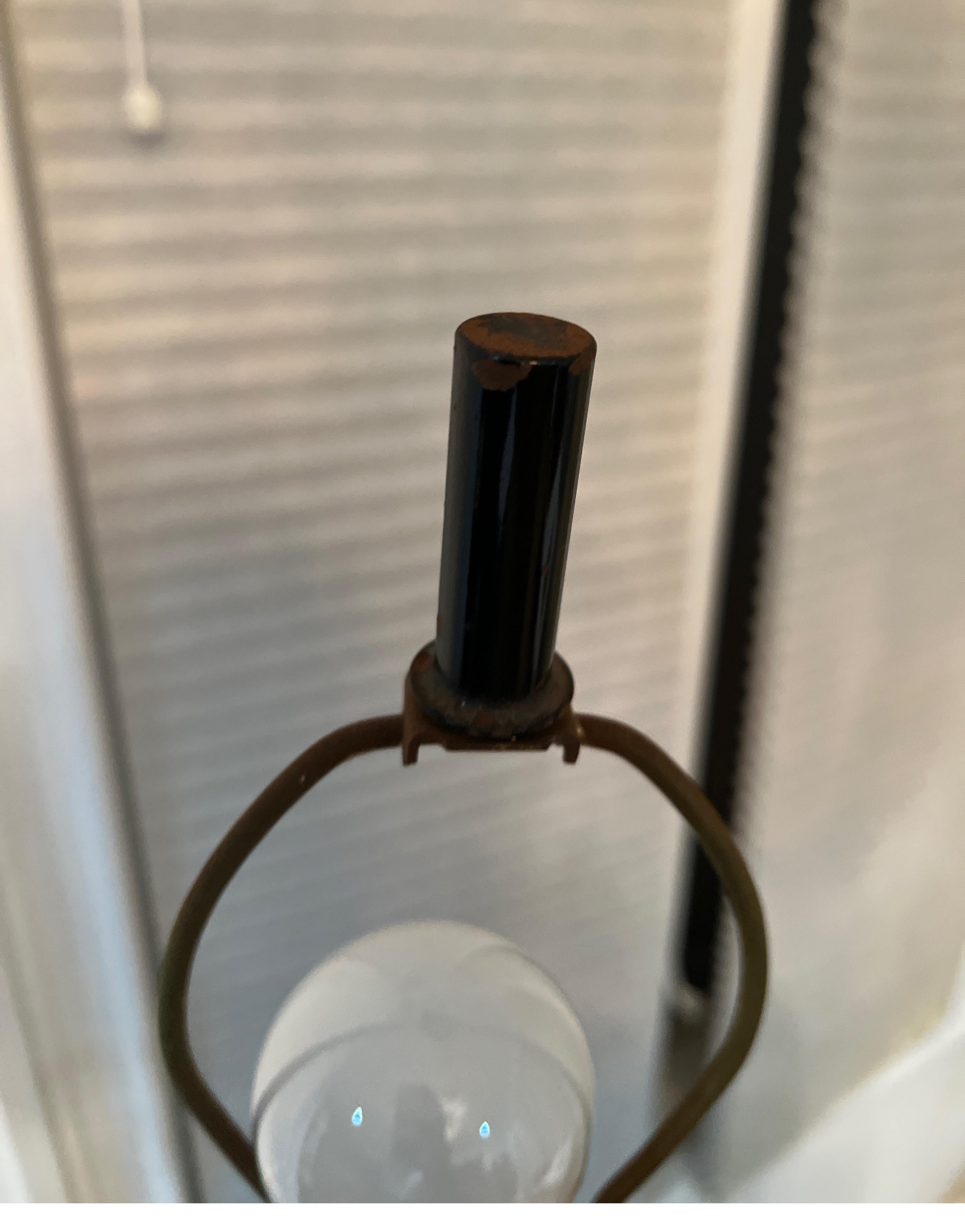 1970 Black Lacquer Lucite Pyramid Floor Lamp attributed to Karl Springer 8