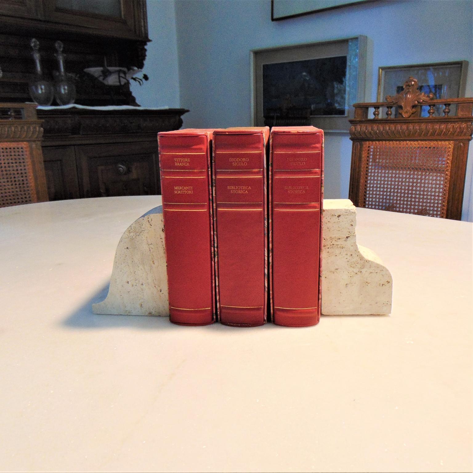 1970 Bookends, Paperweights in Travertine by Giuliano Cesari for Sormani, Italy 3