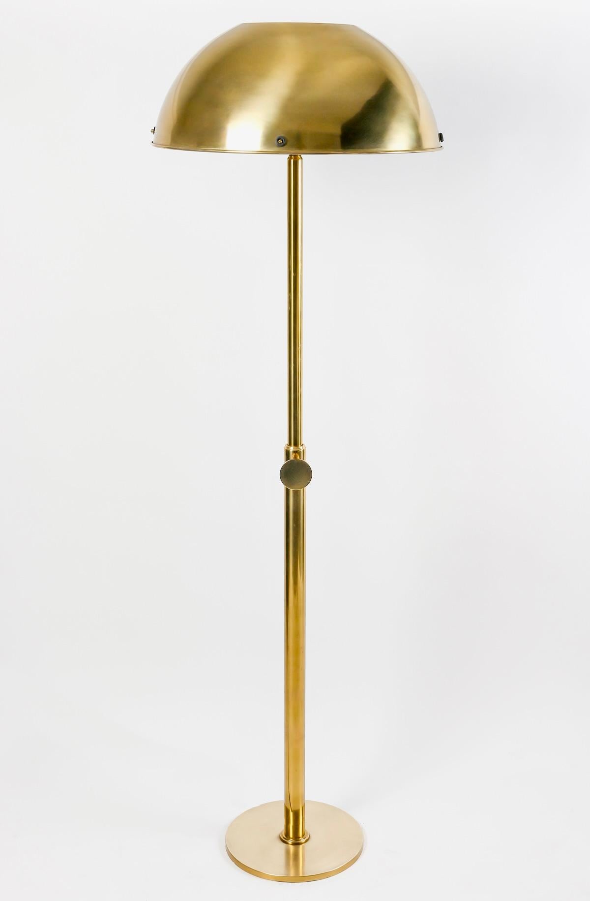 1970 Brass floor lamp by Florian Schulz 1