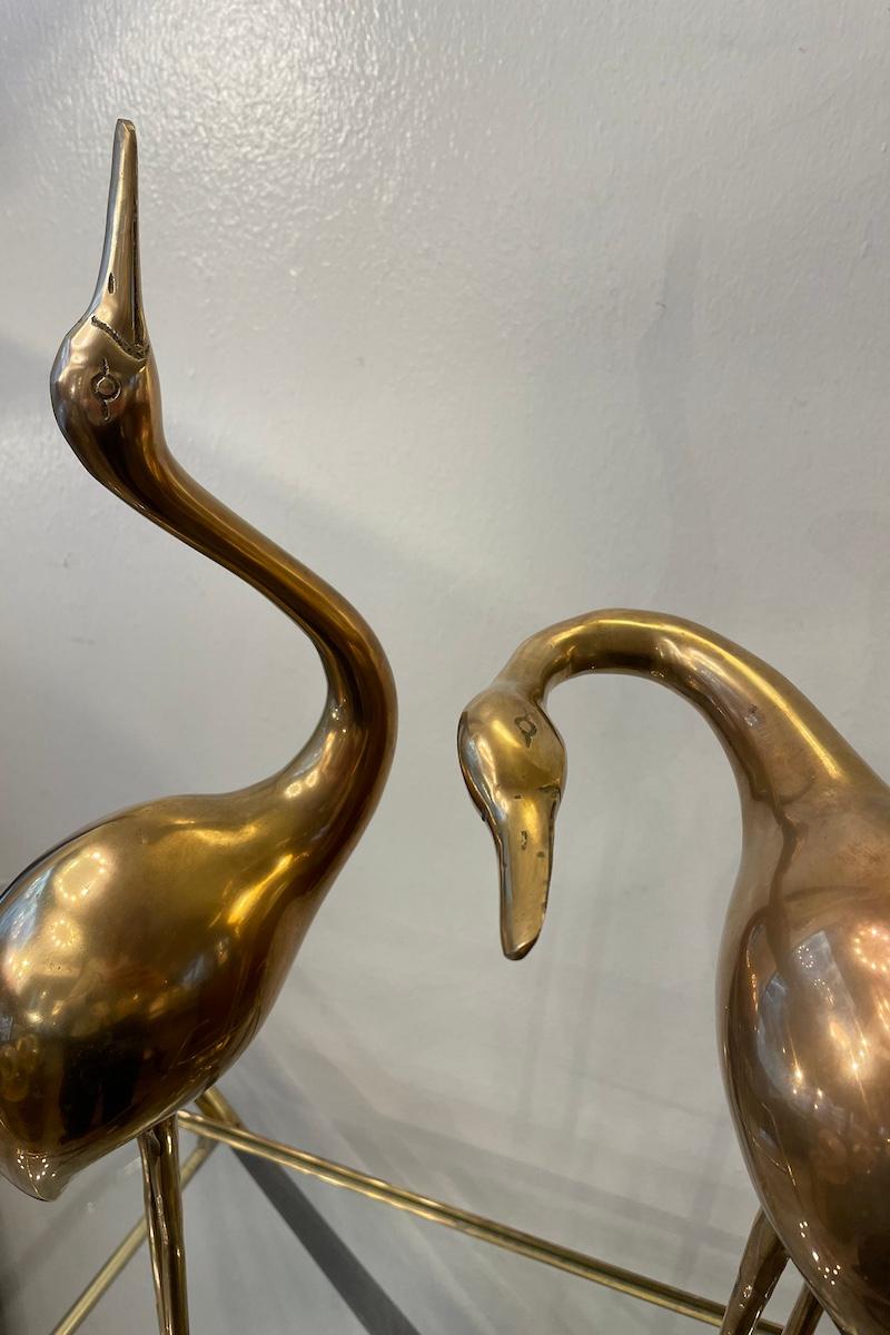 1970 Brass Gilded Herons - Set of 2 7