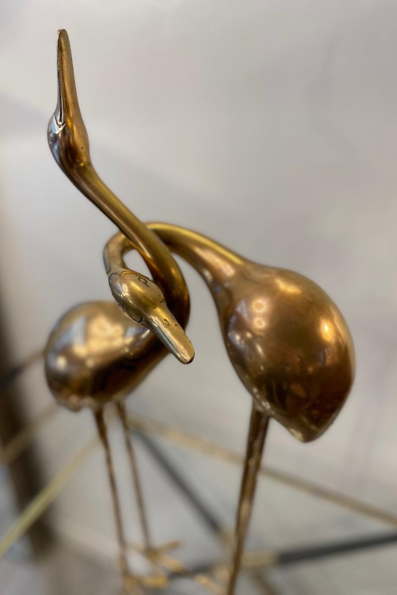 1970 Brass Gilded Herons - Set of 2 1