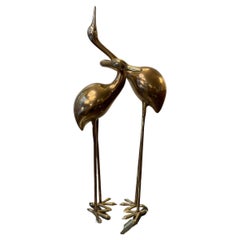 1970 Brass Gilded Herons - Set of 2