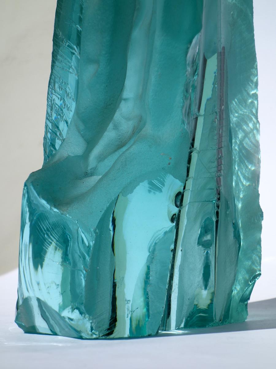 1970 Bri Kepkové Cristallo Bohemian Art Glass Scultura Astratta In Excellent Condition For Sale In Brescia, IT