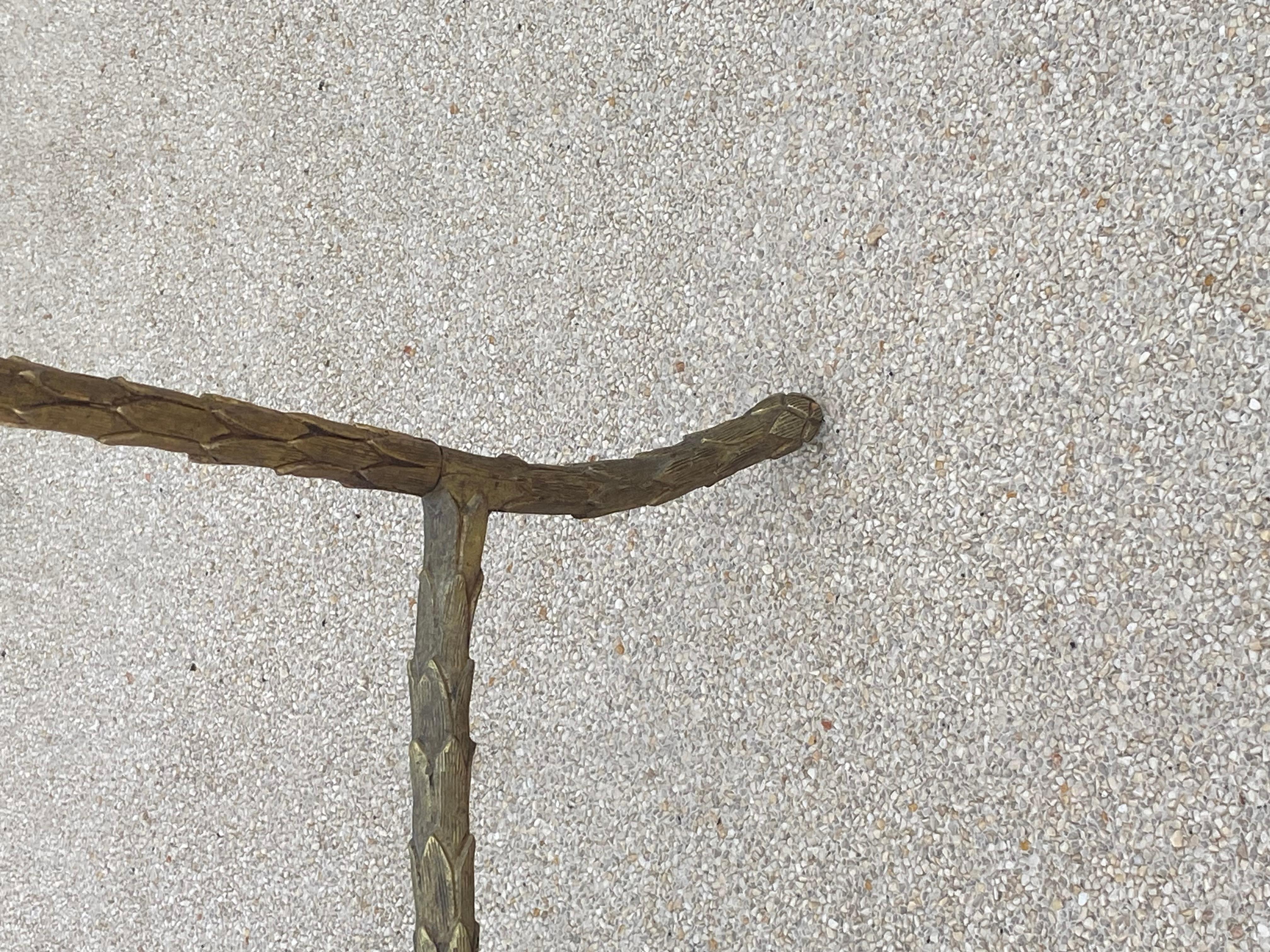 1970 ′ Bronze Coffee Table Palm Tree Model, Maison Charles, 106 x 50 x H 42 cm 1