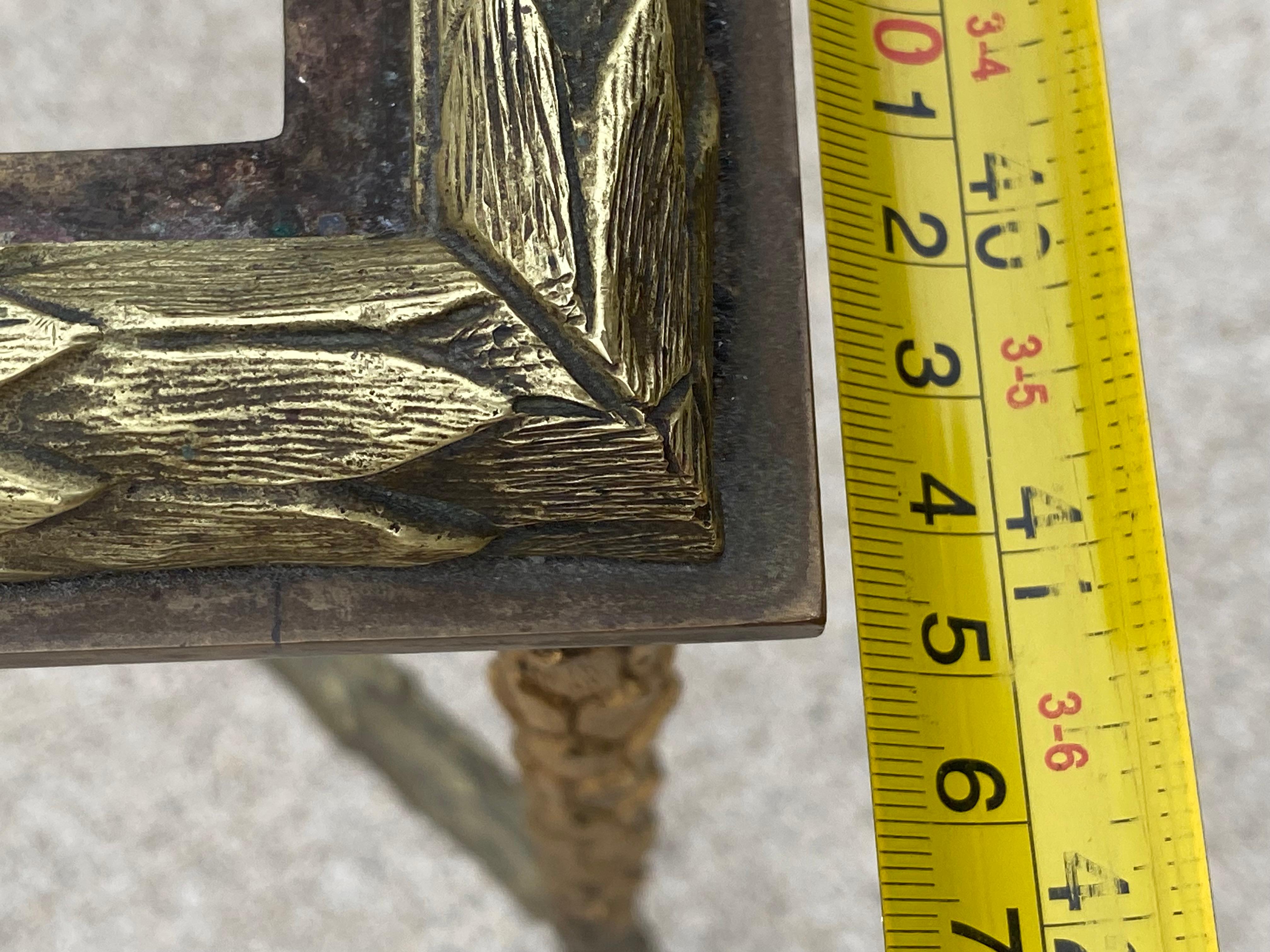 1970 ′ Bronze Coffee Table Palm Tree Model, Maison Charles, 106 x 50 x H 42 cm 3