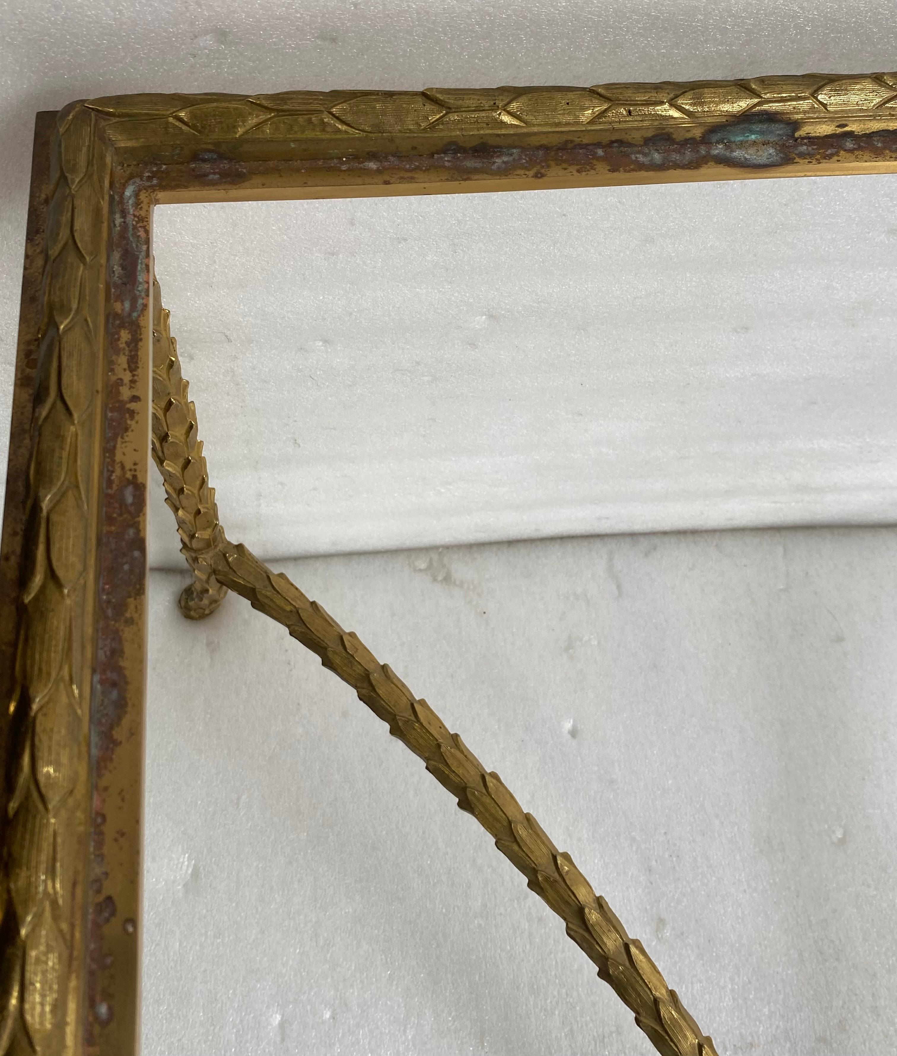 1970′ Mesa de centro de bronce Modelo palmera, Maison Charles Firmado, 52 x 26 x A 17 Bronce en venta