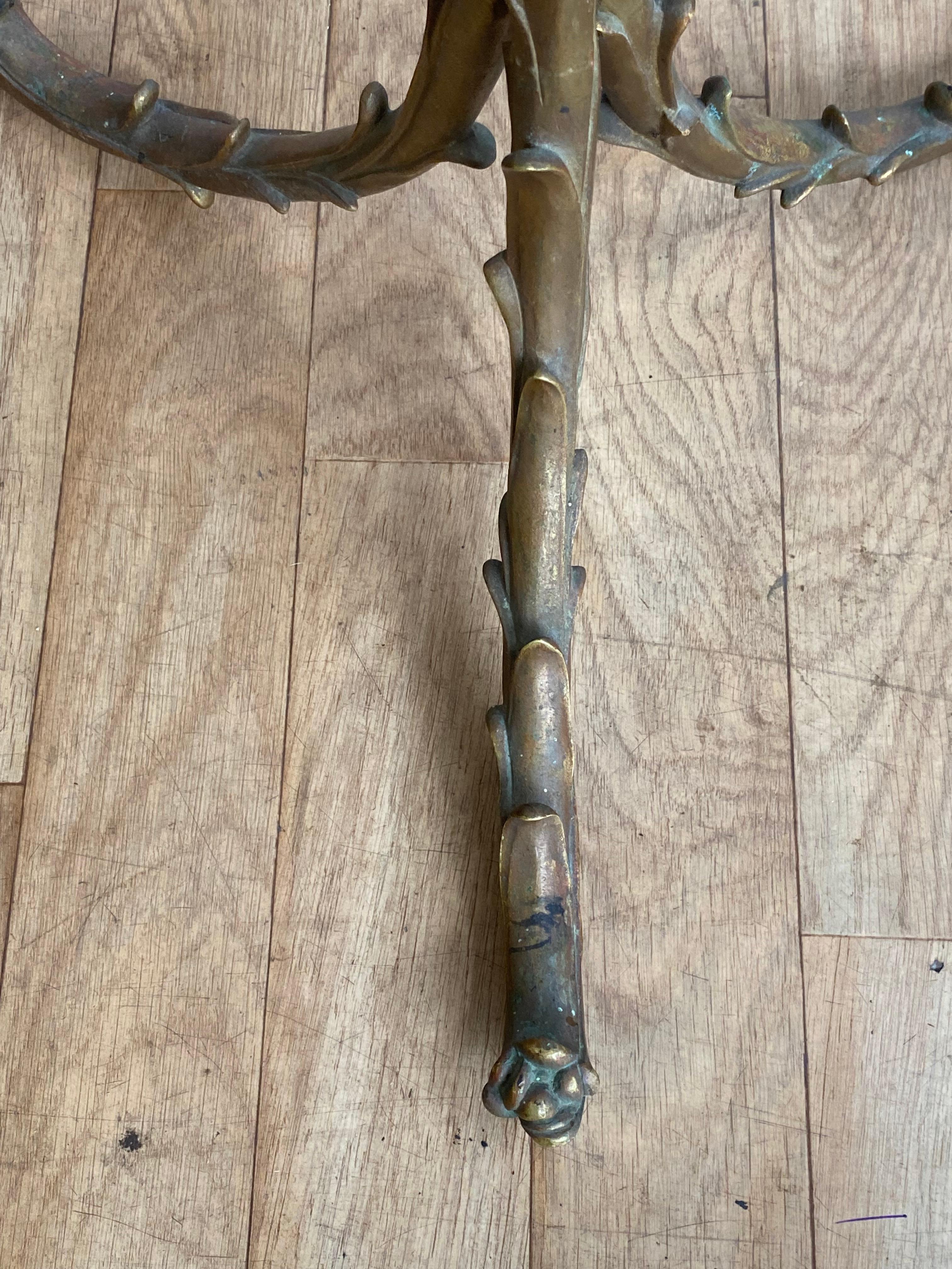 1970′ Bronze Floor Lamp Maison Charles Decor Palm Tree H 160 cm im Angebot 5