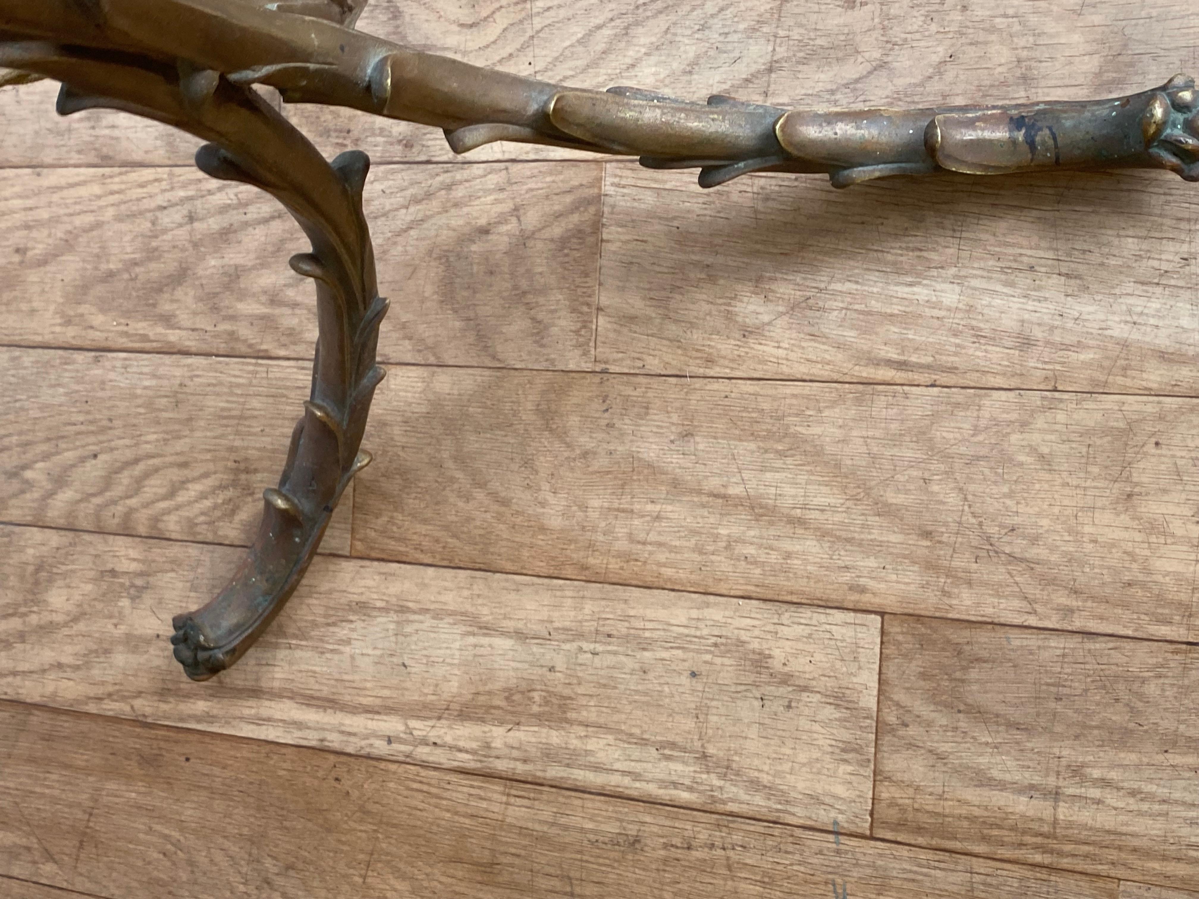 1970′ Bronze Floor Lamp Maison Charles Decor Palm Tree H 160 cm im Angebot 6