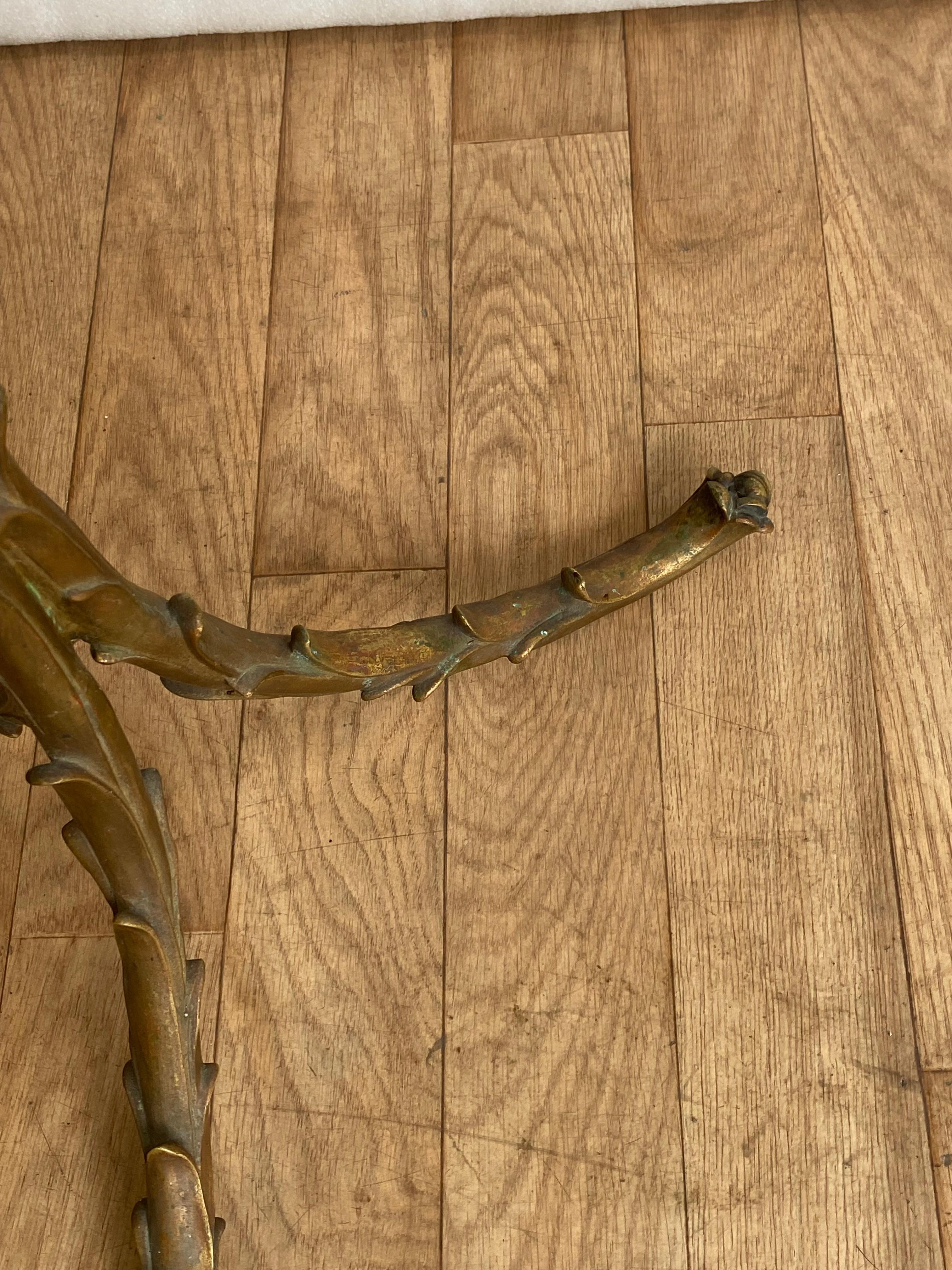 1970′ Bronze Floor Lamp Maison Charles Decor Palm Tree H 160 cm im Angebot 7