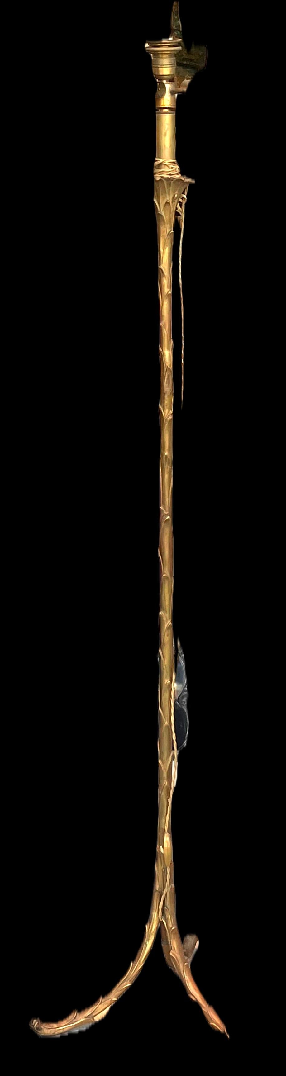 1970′ Bronze Floor Lamp Maison Charles Decor Palm Tree H 160 cm im Angebot 13