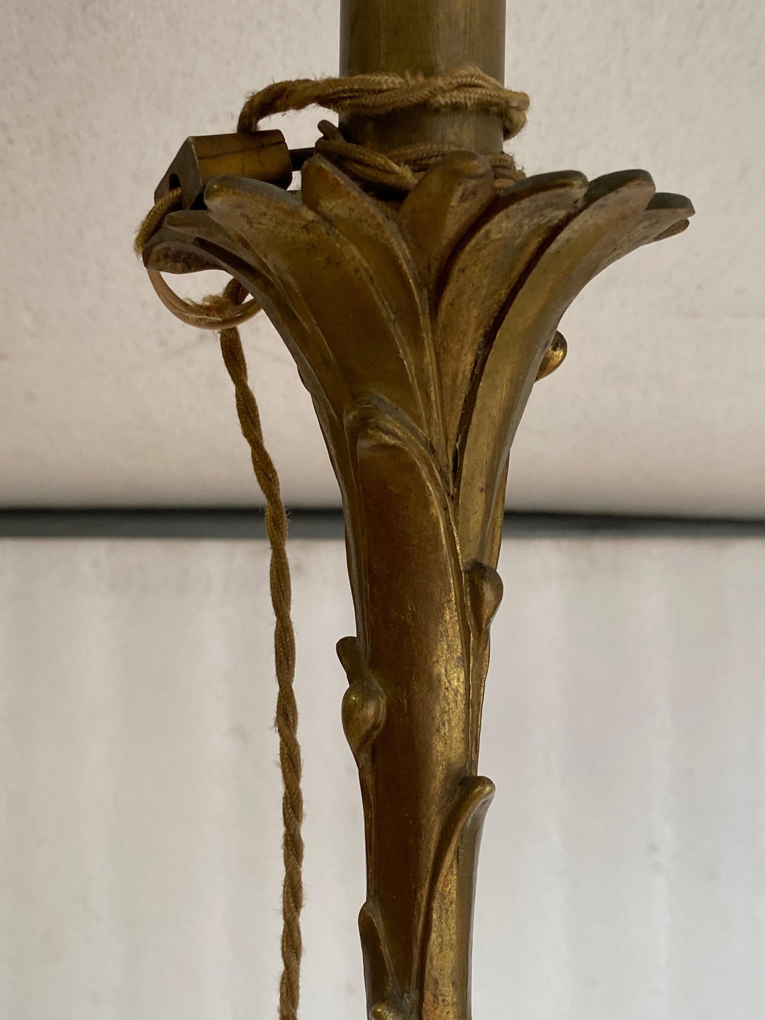 1970′ Bronze Floor Lamp Maison Charles Decor Palm Tree H 160 cm im Angebot 2