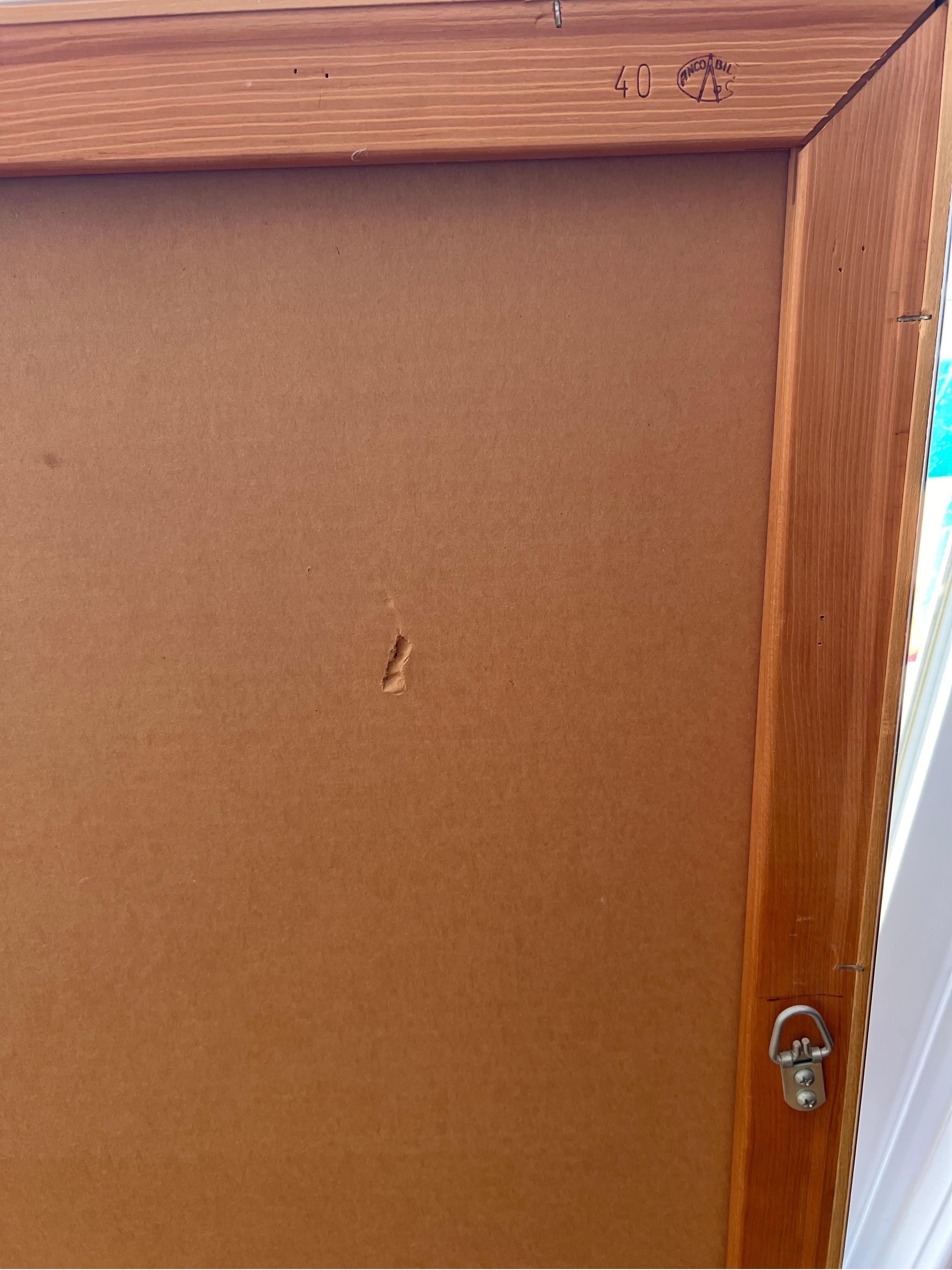 1970 Miroir Turner à motif ondulé orange Brown en vente 3