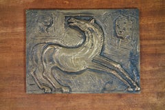 1970 Bruno Cassinari Horse Woman Bronze Sculpture Basrelief