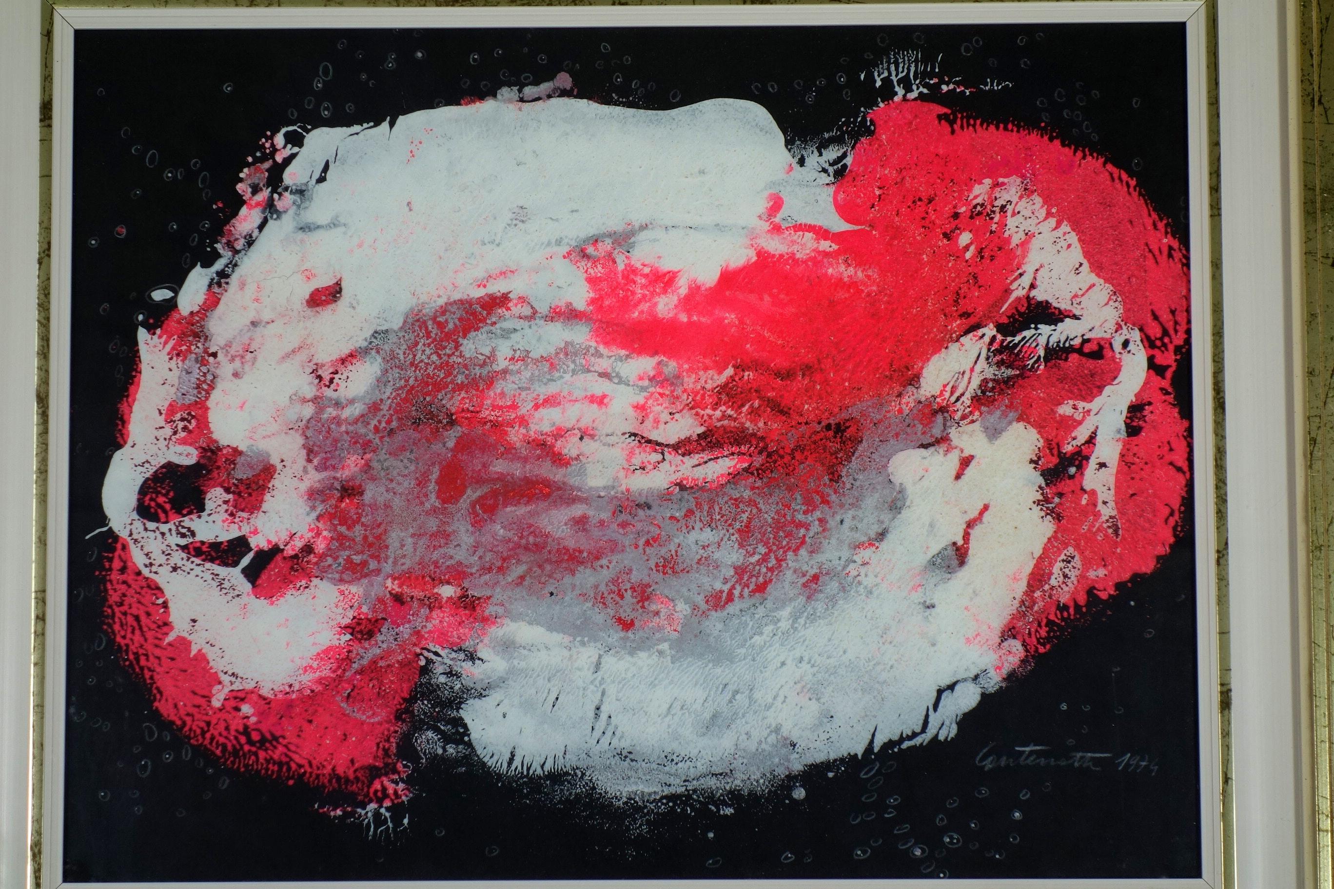 1970 Bruno Contenotte Kunst abstrakte italienische Malerei (Moderne) im Angebot