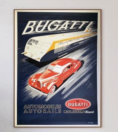 Original-Vintage-Poster von Bugatti, 1970