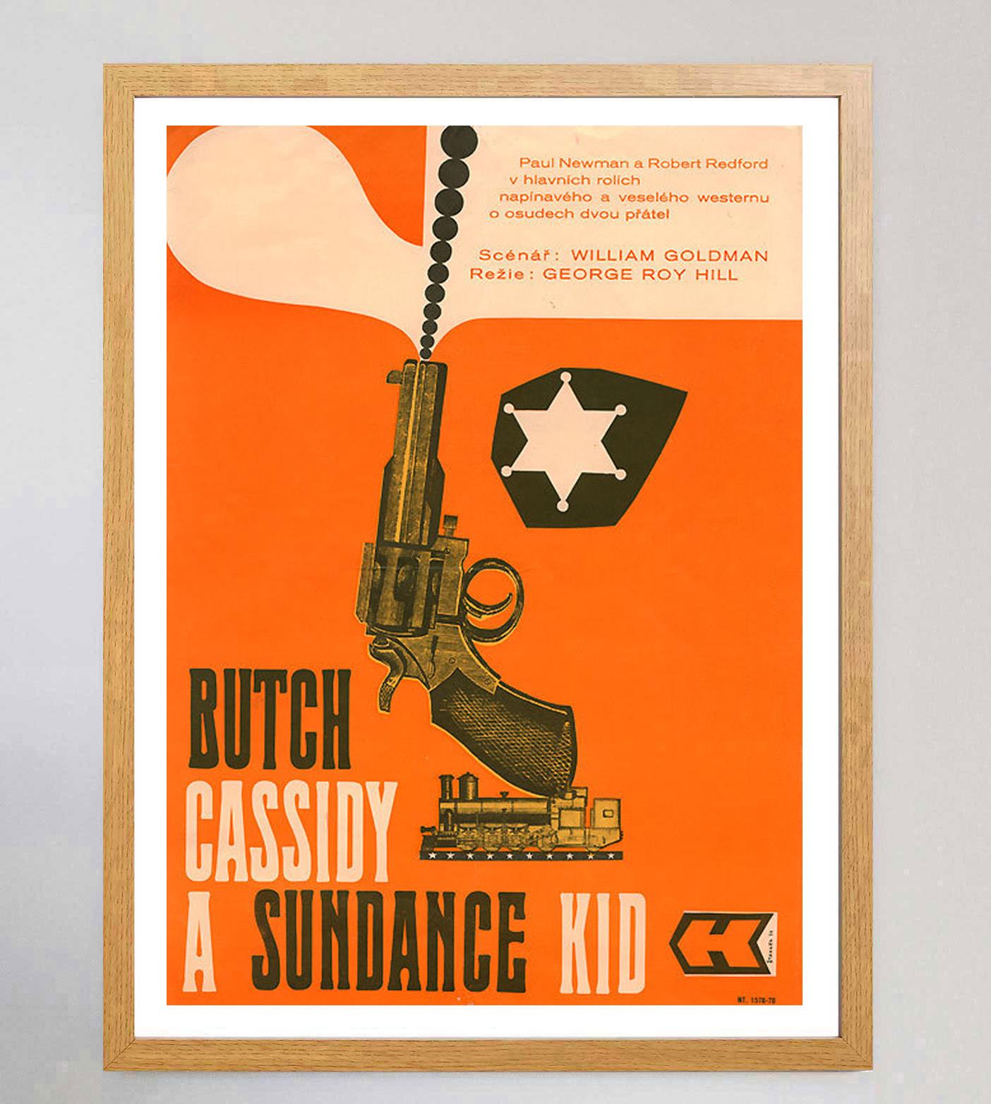 Ceco 1970 Butching Cassidy e Sundance Kid (Repubblica Ceca) Poster originale d'epoca in vendita