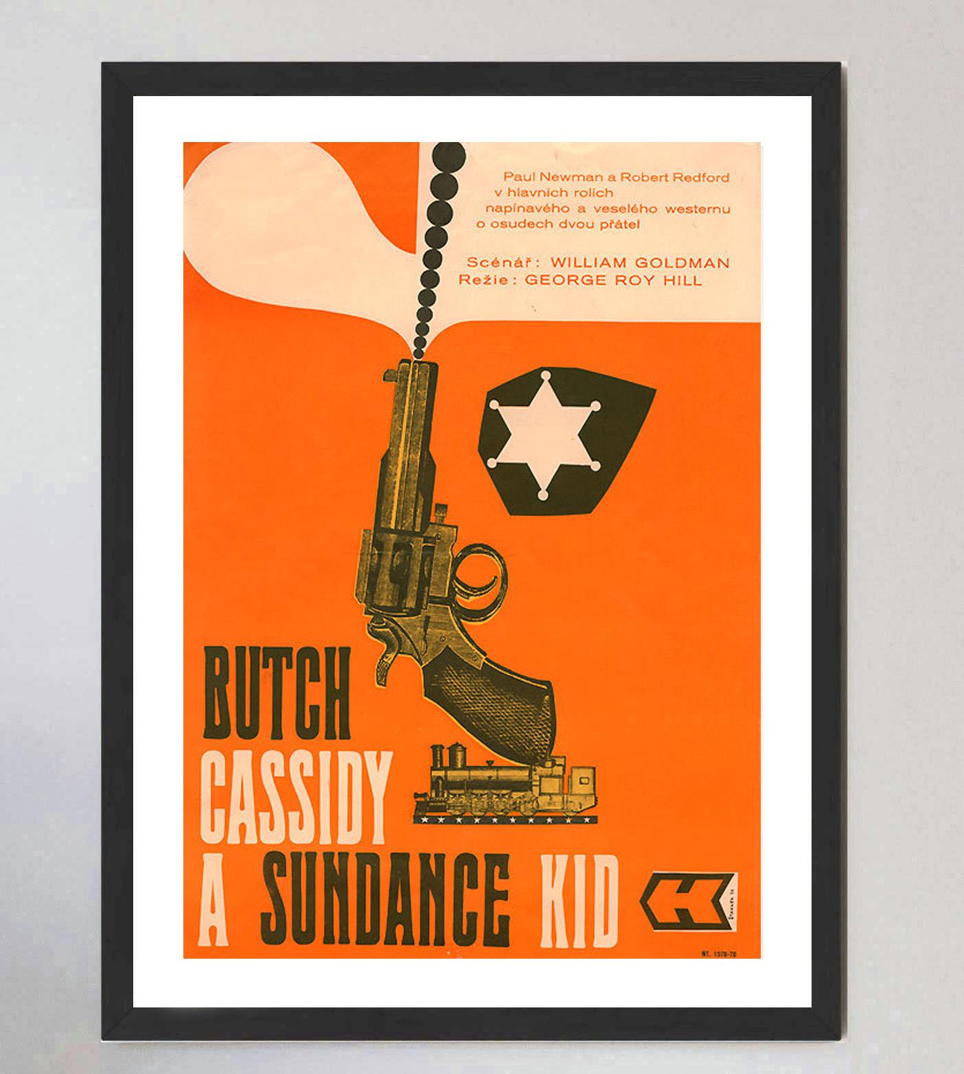 Fine XX secolo 1970 Butching Cassidy e Sundance Kid (Repubblica Ceca) Poster originale d'epoca in vendita