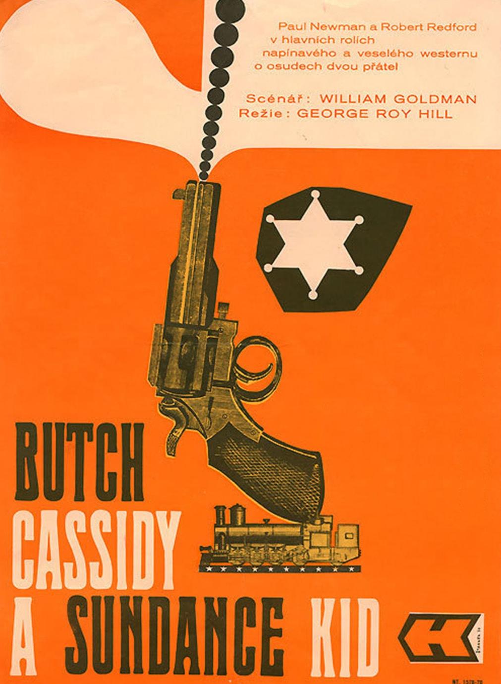 1970 Butch Cassidy and the Sundance Kid (Tschechisch) Original Vintage Poster