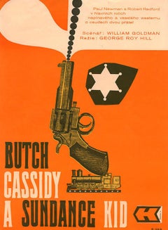 1970 Butch Cassidy and the Sundance Kid (Tschechisch) Original Vintage Poster