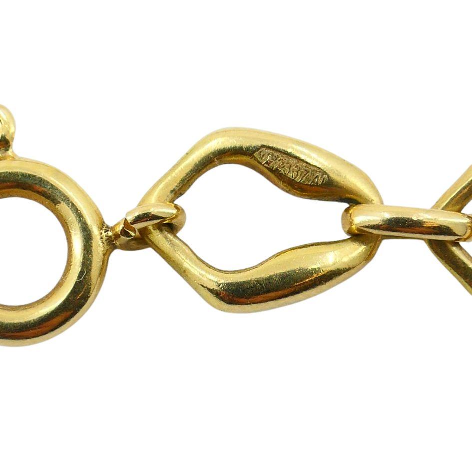1970 Bvlgari 18k Gelb & brüniertes Gold Malachit Jaspis Halskette im Angebot 3