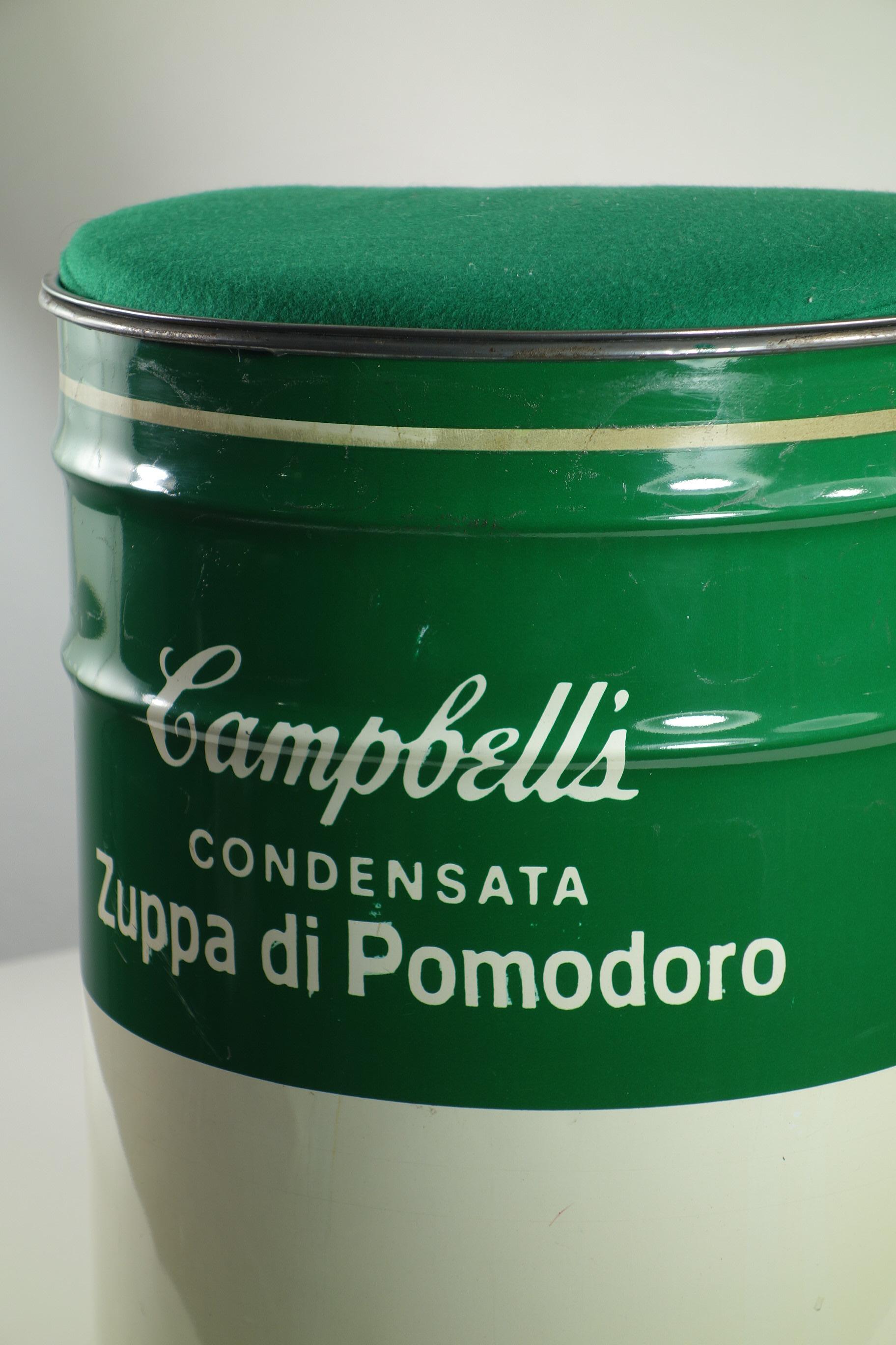 1970 Campbell Soup Studio Simon Gavina Wahrol Christo Taburete de diseño radical en venta 3
