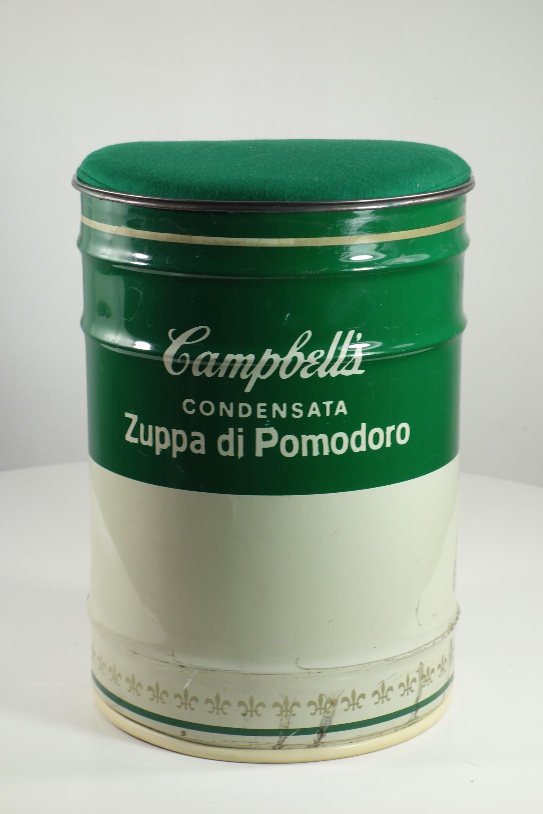 1970 Campbell Soup Studio Simon Gavina Wahrol Christo Taburete de diseño radical en venta 2