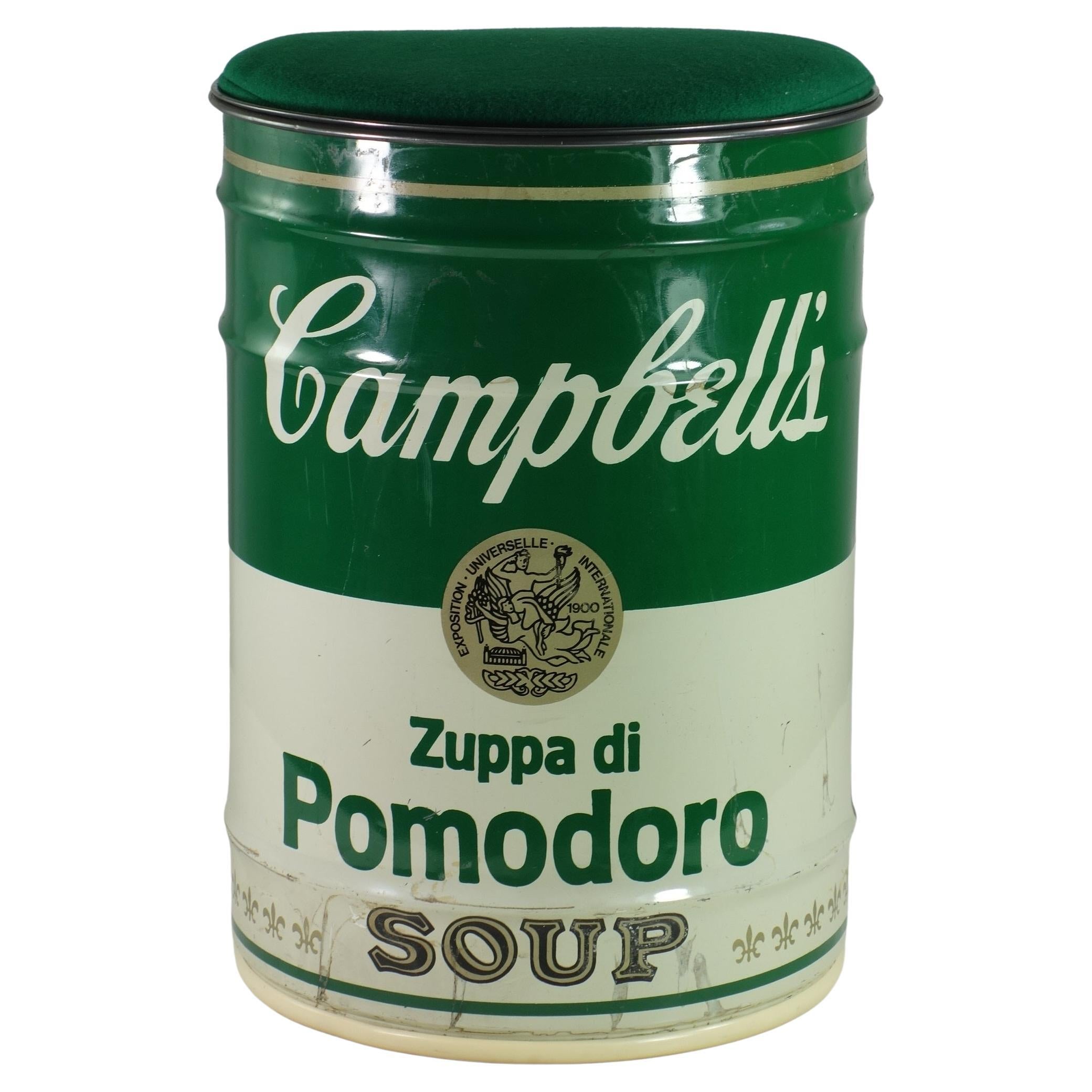 1970 Campbell Soup Studio Simon Gavina Wahrol Christo Taburete de diseño radical en venta