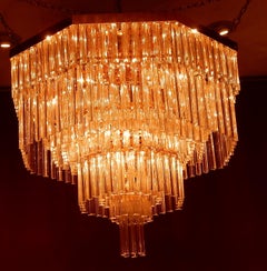 1970 Chandelier Ceiling Lamp Murano Venini