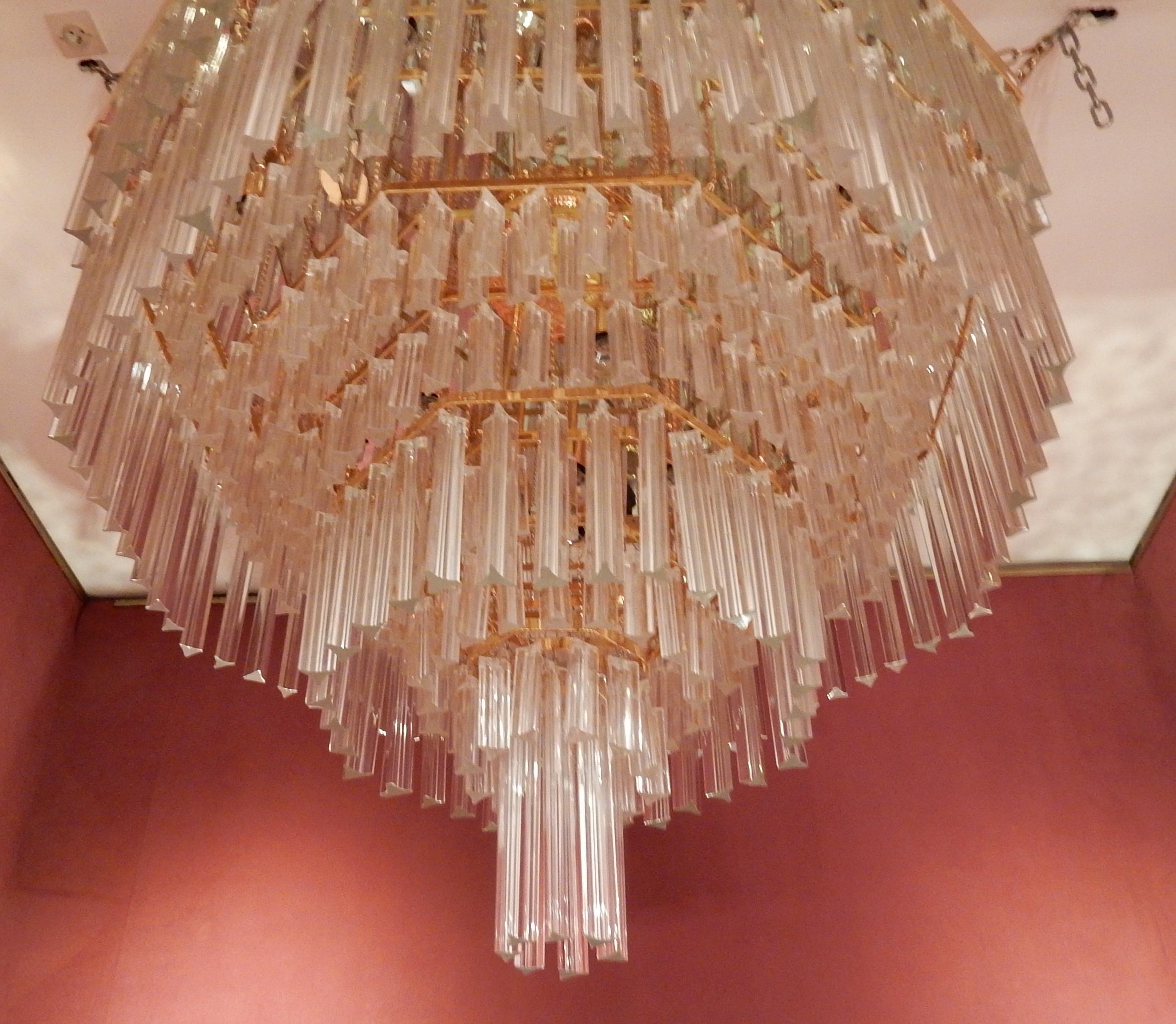 1970 Chandelier Ceiling Lamp Murano Venini For Sale 1