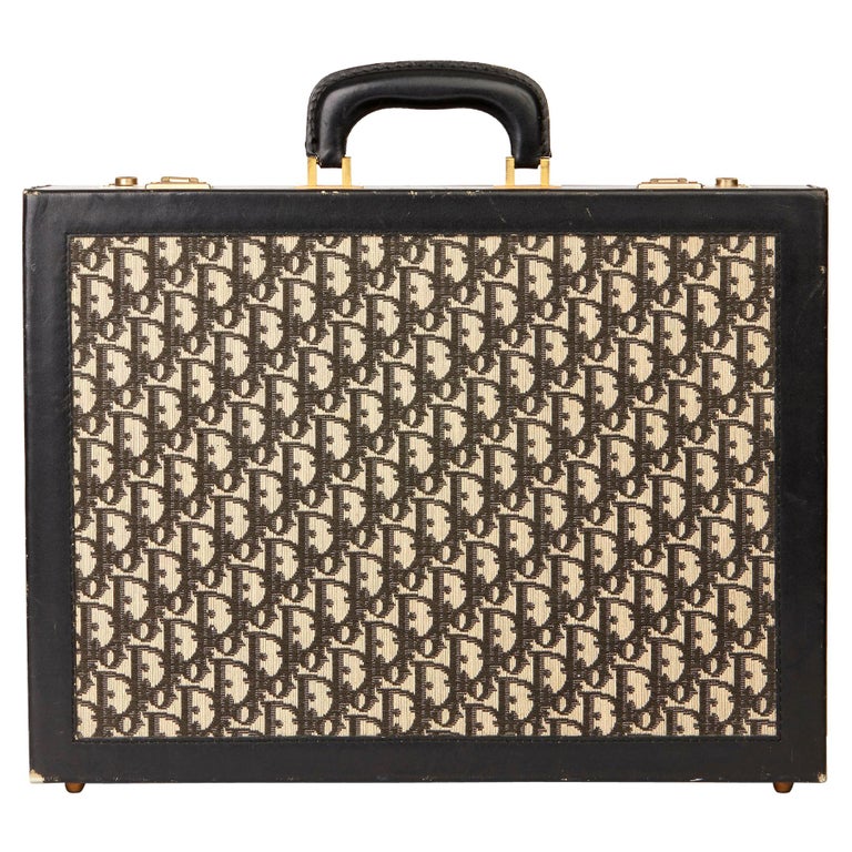 1970 Christian Dior Black Monogram Canvas and Calfskin Leather Vintage  Briefcase at 1stDibs | dior breifcase, dior briefcase, christian dior  suitcase