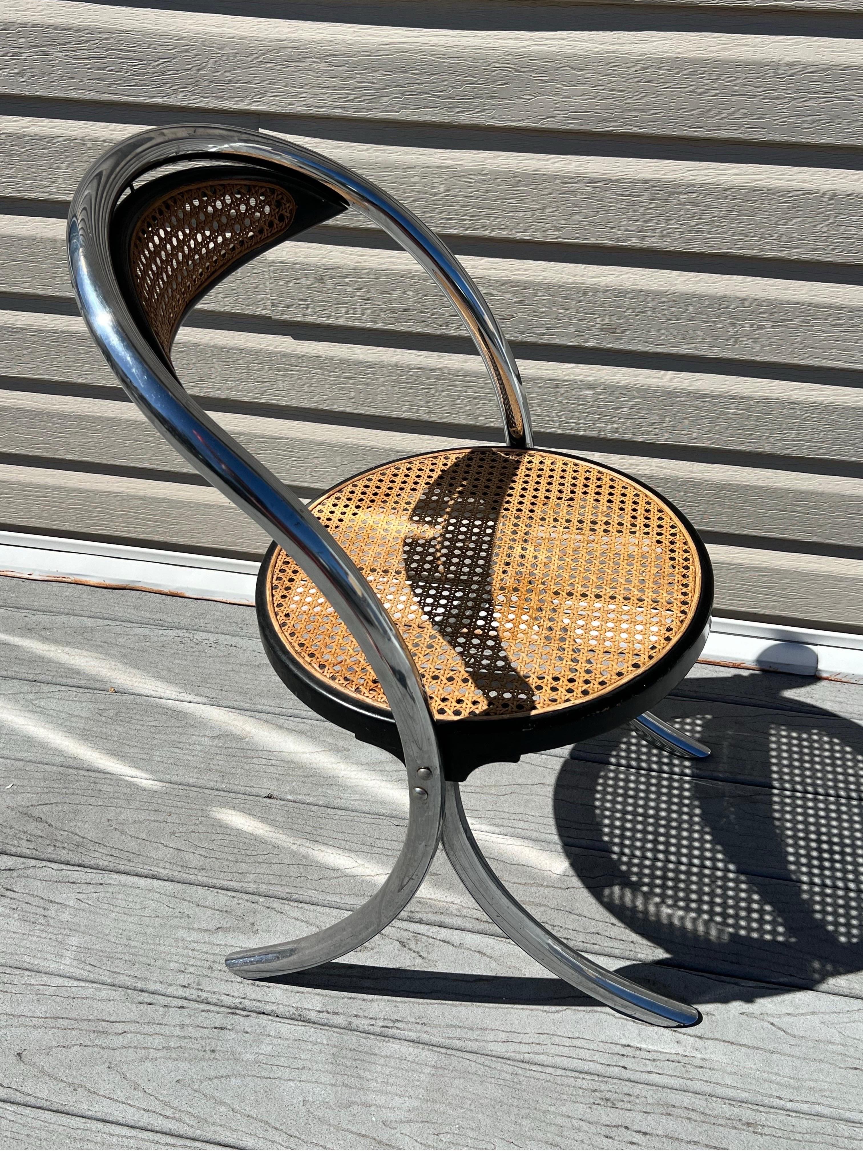 Silla Grúa Cromada 1970 Posmoderno en venta