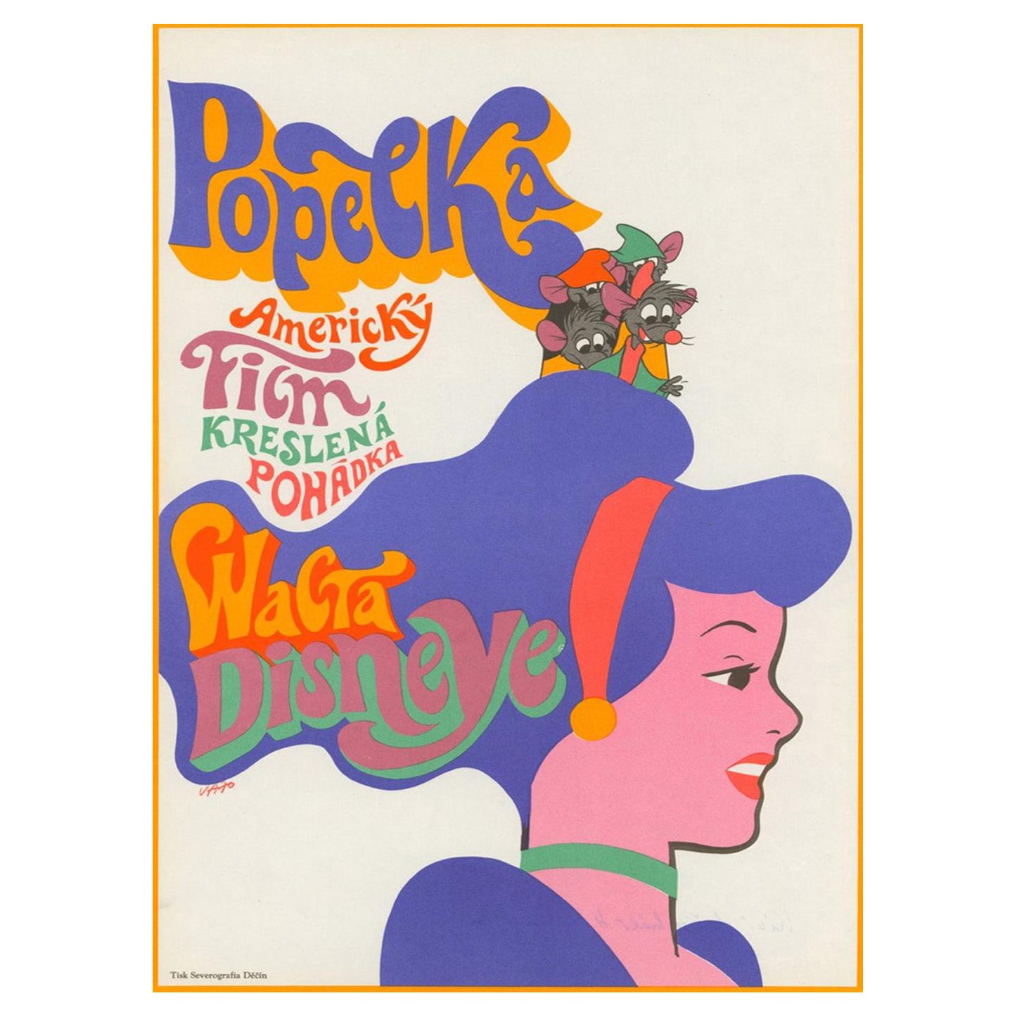 1970 Aschenputtel (Tschechisch) Original Vintage By Plakat im Angebot