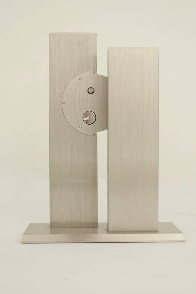 Sheet Metal 1970 Circadian Clock by Michel Fleury For Sale