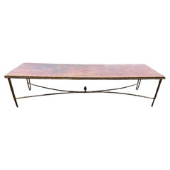 1970 'Mesa de centro Modelo Bambú Bronce Maison Baguès Laca china 168 X 65 cm