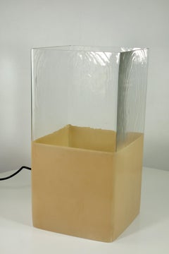 1970 "Colora" Fontana Arte Guido Rosati Italian Design Glass Table Lamp