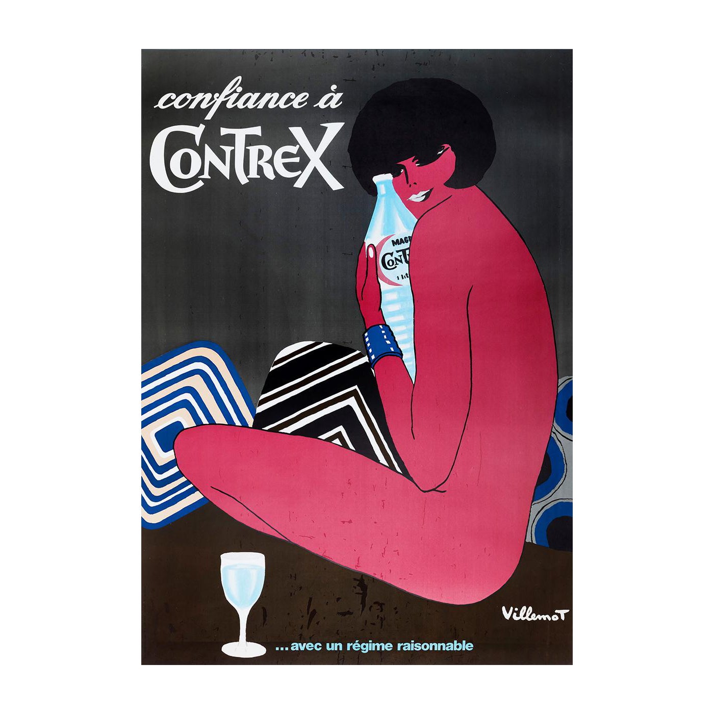 1970 Contrex - Villemot Poster originale d
epoca in vendita