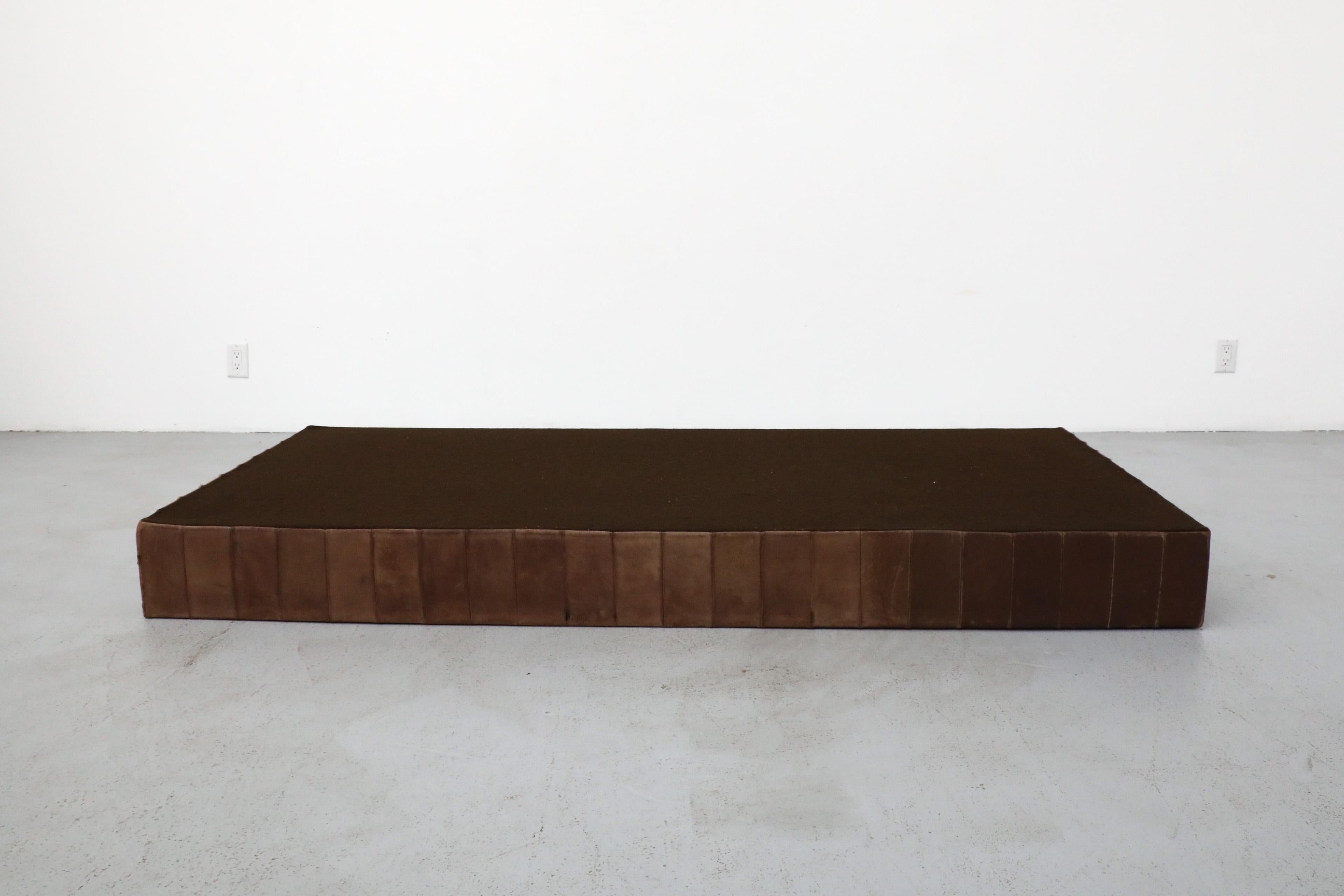De Sede DS80 Chocolate Leather Patchwork Daybed or Small Sofa, 1970 14