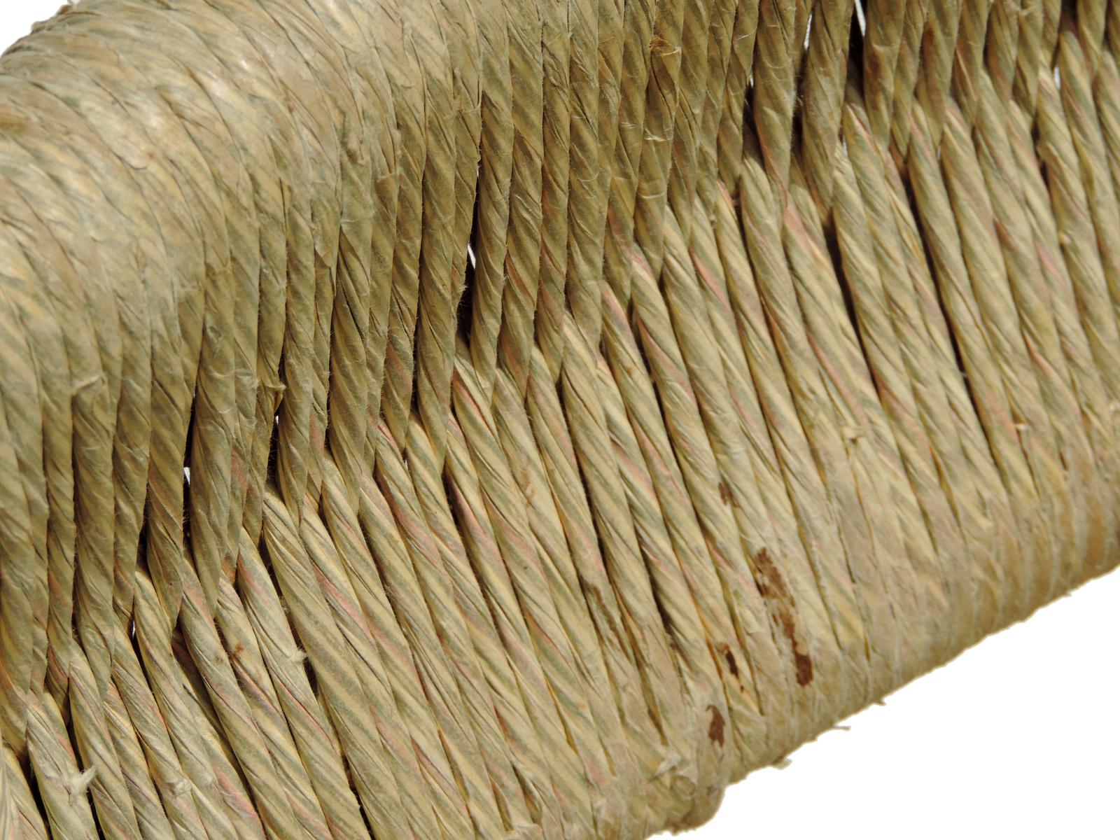 1970 Dordogne style Charlotte Perriand by Robert Sentou Wicker Wood 4 Chairs For Sale 2