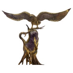 1970′ Eagle with Spread Wings Illuminating Fountain RICHARD And ISABELLE FAURE