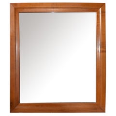 Miroir mural rectangulaire en bois d'érable de style traditionnel américain ancien, Moosehead, 1970