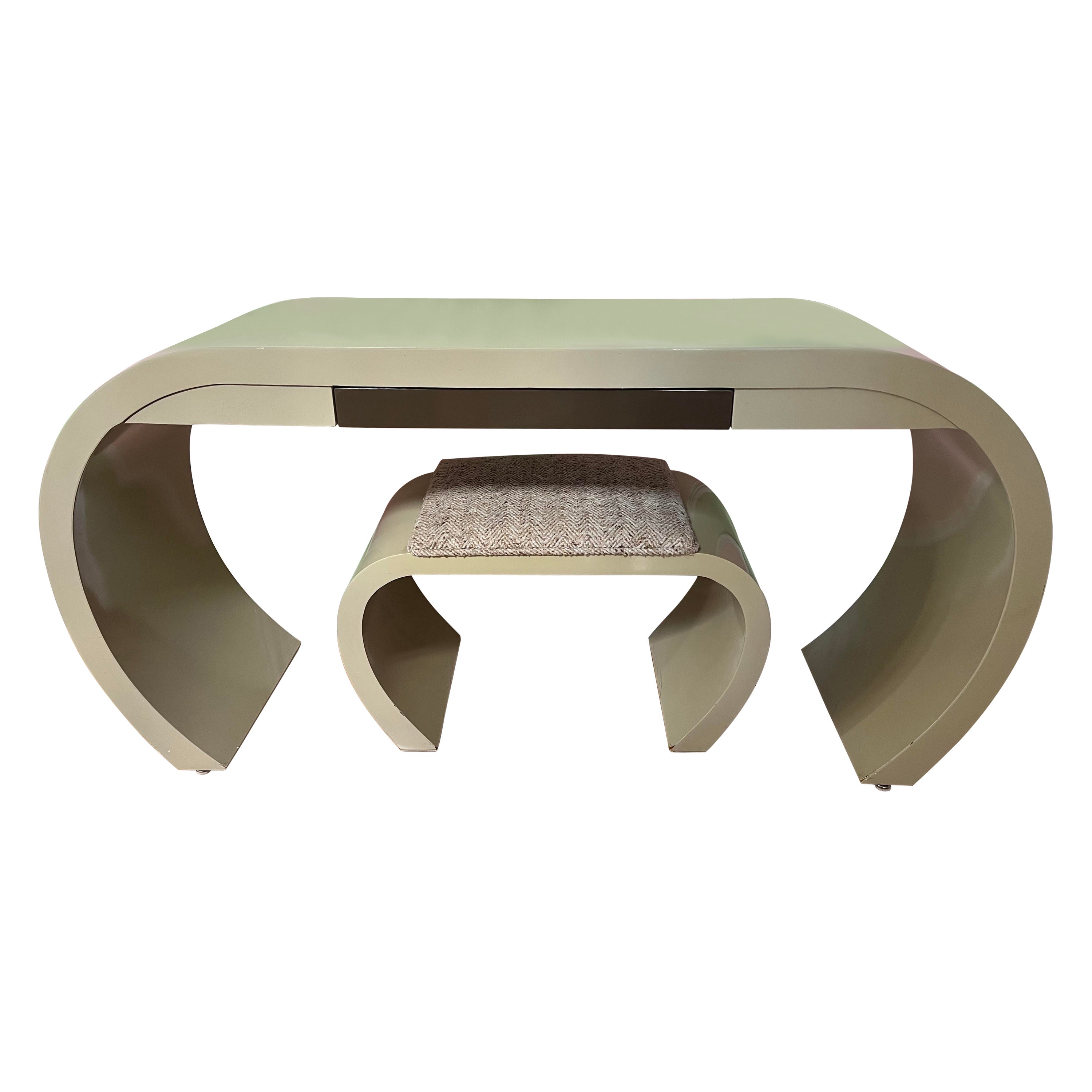 1970 Earth Green Vanity Desk Set
