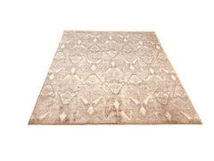 1970 East Asian Rug or Carpet Hand Knotted Wool Neutral Colors