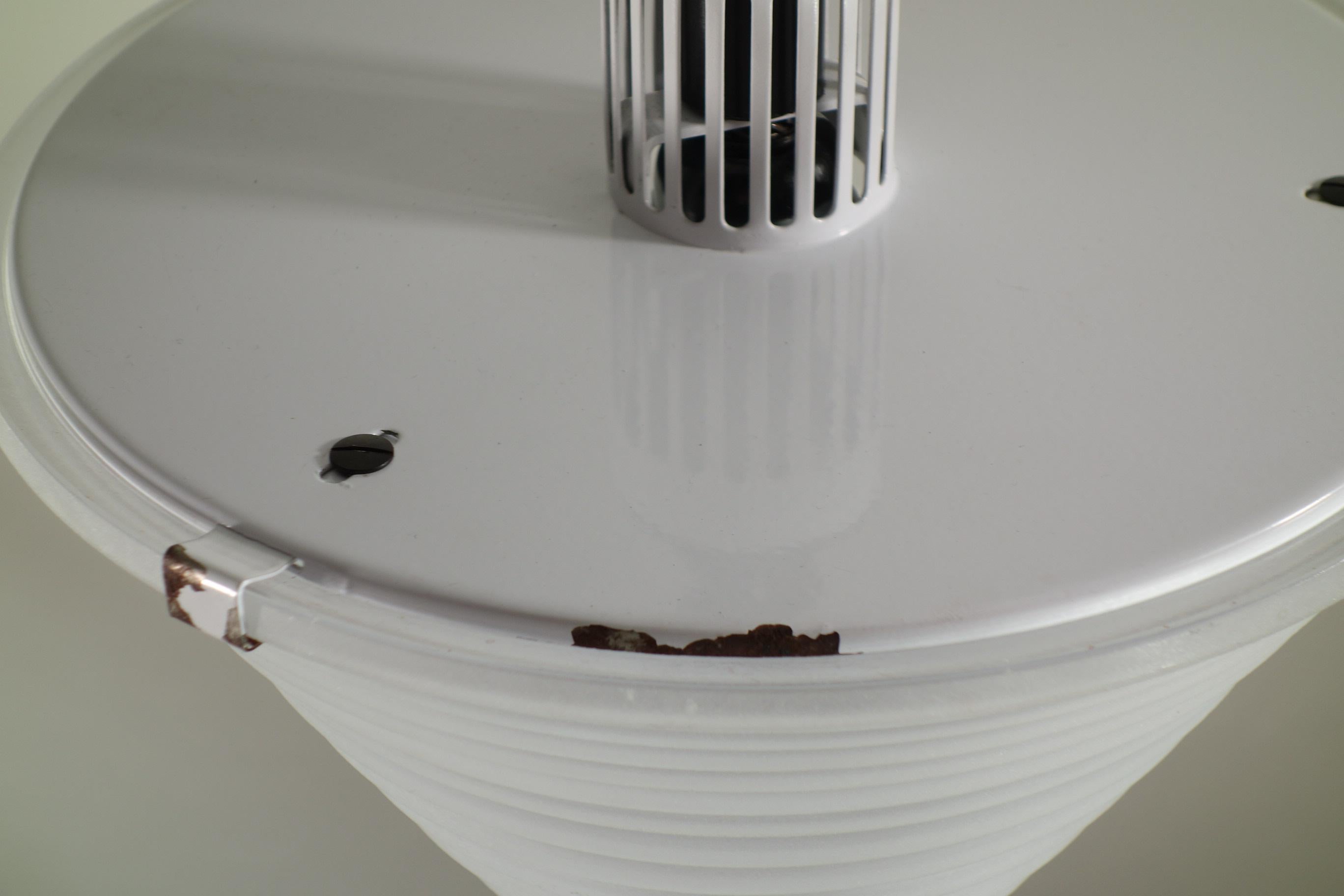 1970 Egina Angelo Mangiarotti Artemide Italian Design Glass 2 Ceiling Lamps For Sale 4