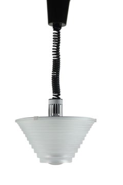 1970 Egina Angelo Mangiarotti Artemide Italian Design Glass 2 Ceiling Lamps