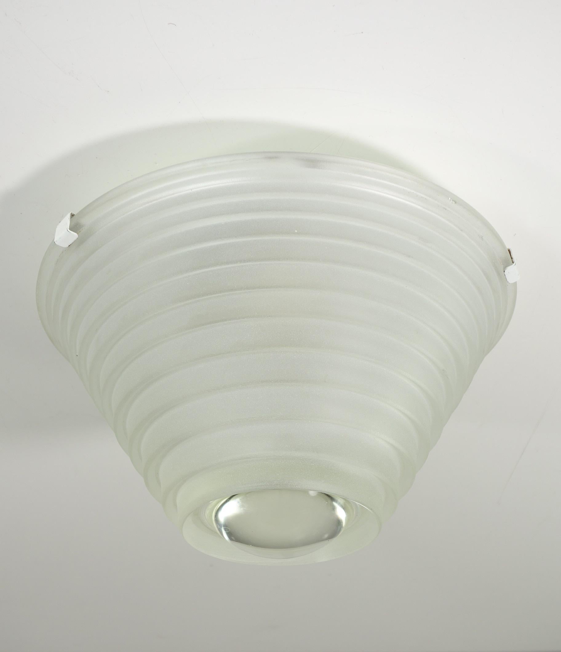 1970 Egina Angelo Mangiarotti Italian Design Flush Mount In Good Condition For Sale In Brescia, IT