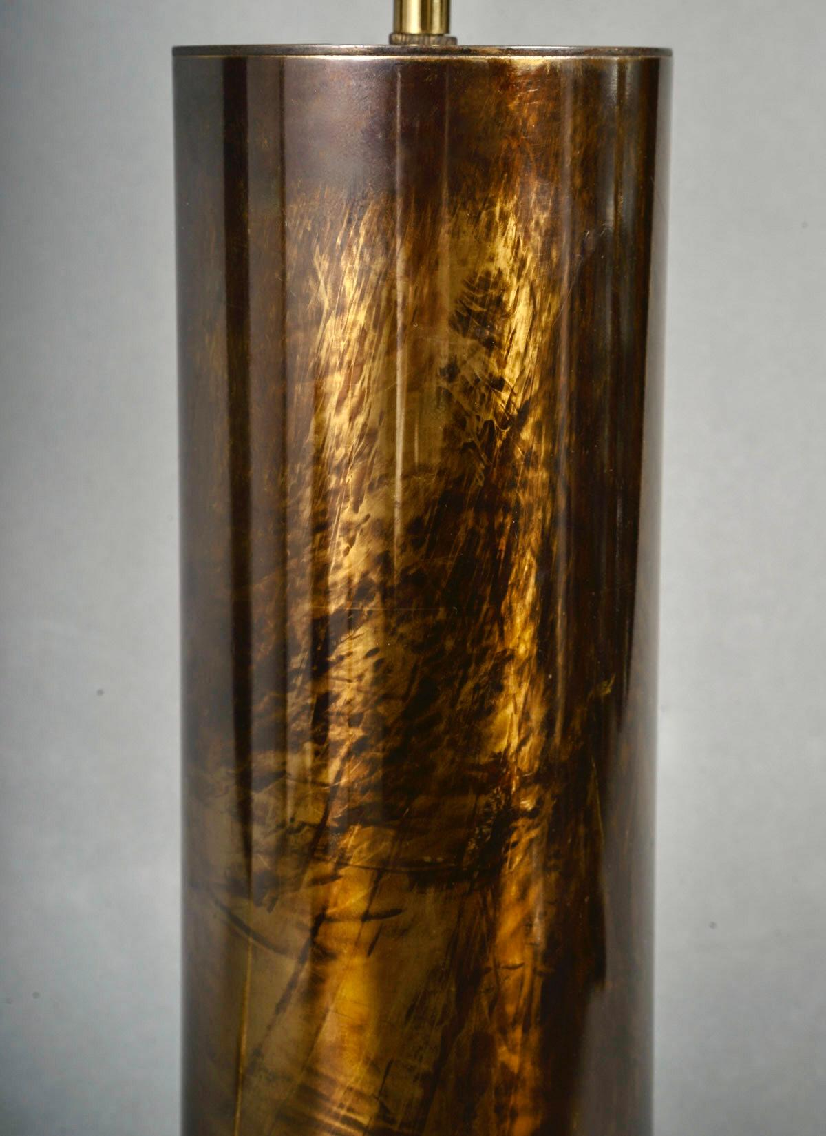 Lampe en laiton égloméré de Maison Roche, 1970 Bon état - En vente à Saint-Ouen, FR