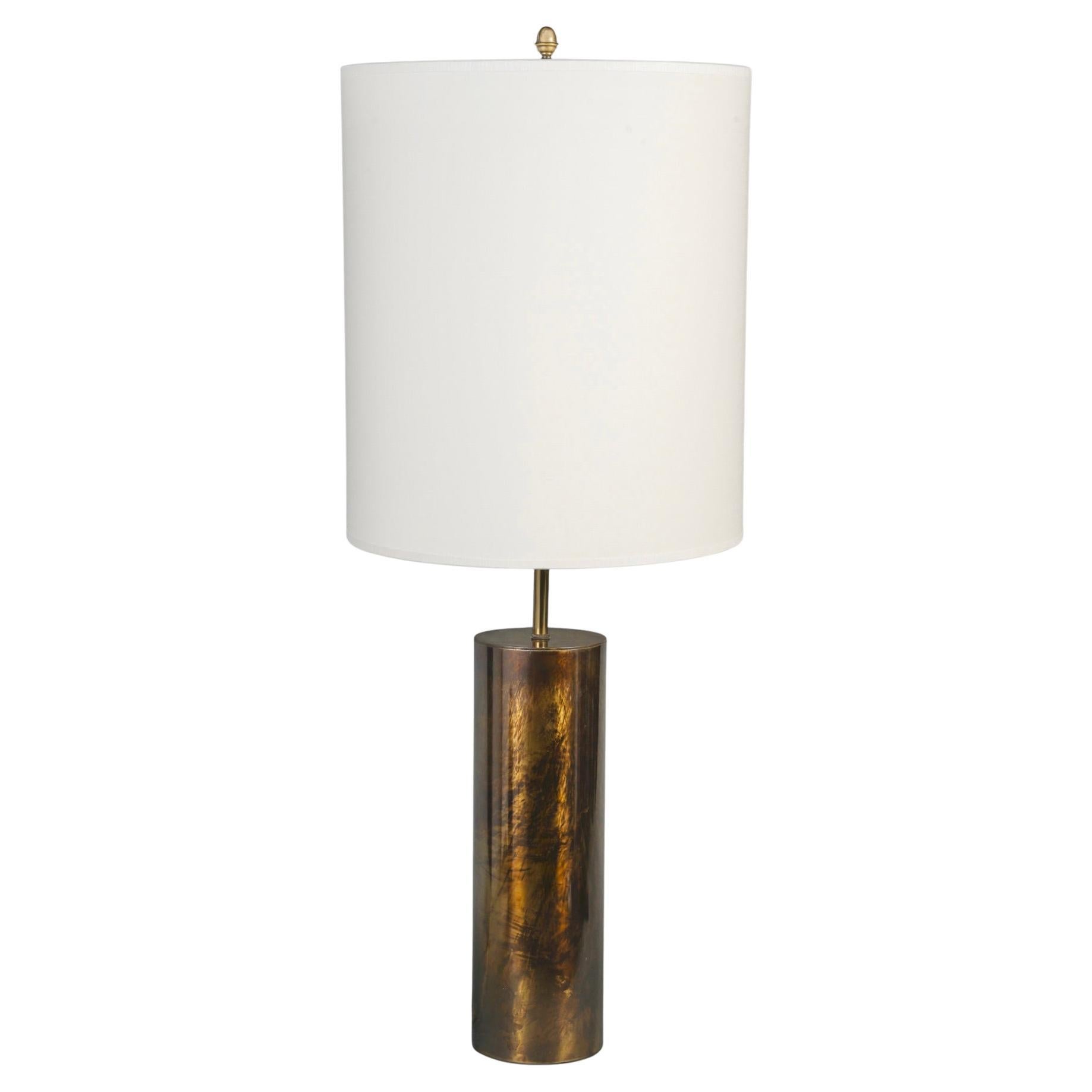 Lampe en laiton égloméré de Maison Roche, 1970