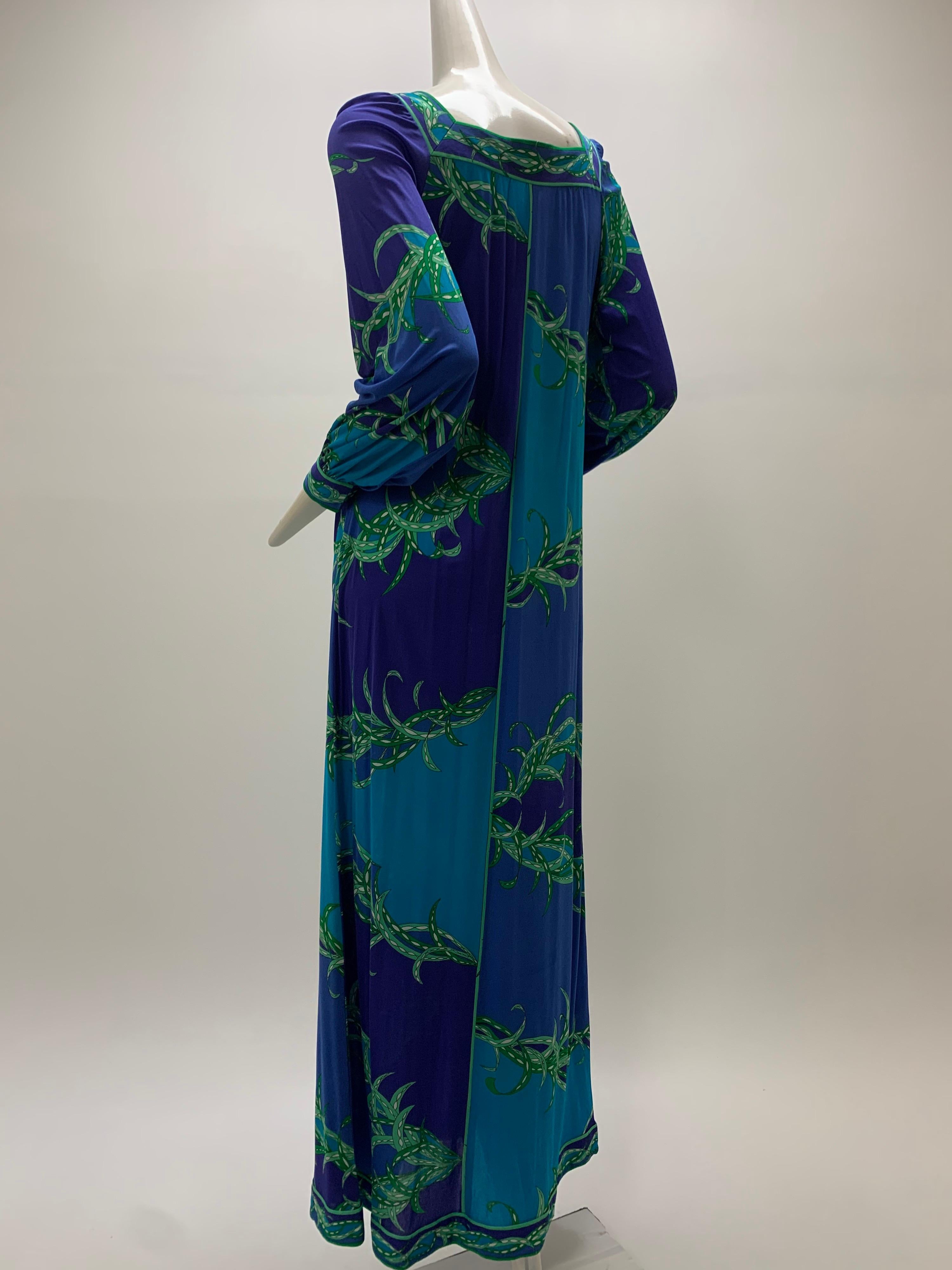 Emilio Pucci - Robe longue en jersey de soie imprimé, 1970  en vente 3