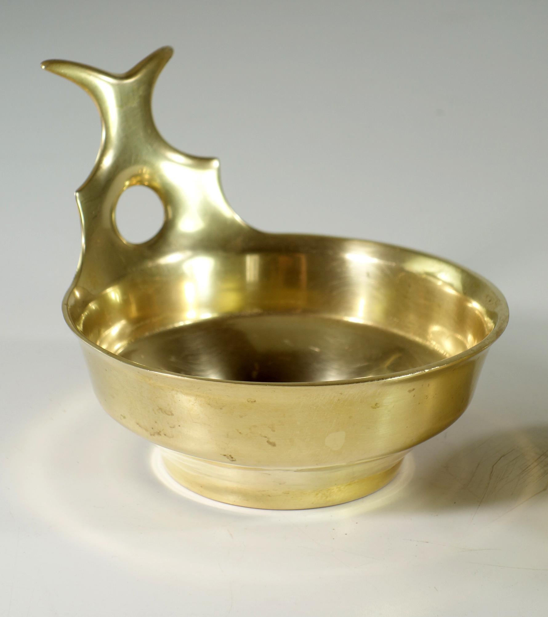 1970 Esa Fedrigolli Italian Art Modern Sculpture Brass Bowl en Bueno estado para la venta en Brescia, IT